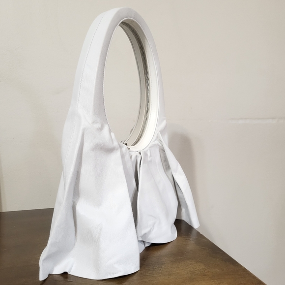 Coperni White Leather Ghost Swipe Skirted Bag - Picture 3 of 12
